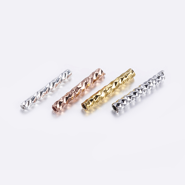 PandaHall Brass Tube Beads, Tube, Faceted, Mixed Color, 10x1.5mm, Hole: 0.8mm Brass Tube
PandaHall Brass Tube Beads, Tube, Faceted, Mixed Color, 10x1.5mm, Hole: 0.8mm Brass Tube