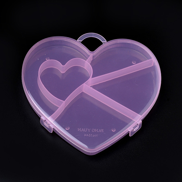 PandaHall Plastic Bead Storage Containers, 5 Compartments, Heart, Pink, 15.2x16x1.9cm, Hole: 2.7x2.3cm Plastic Heart Pink
PandaHall Plastic Bead Storage Containers, 5 Compartments, Heart, Pink, 15.2x16x1.9cm, Hole: 2.7x2.3cm Plastic Heart Pink