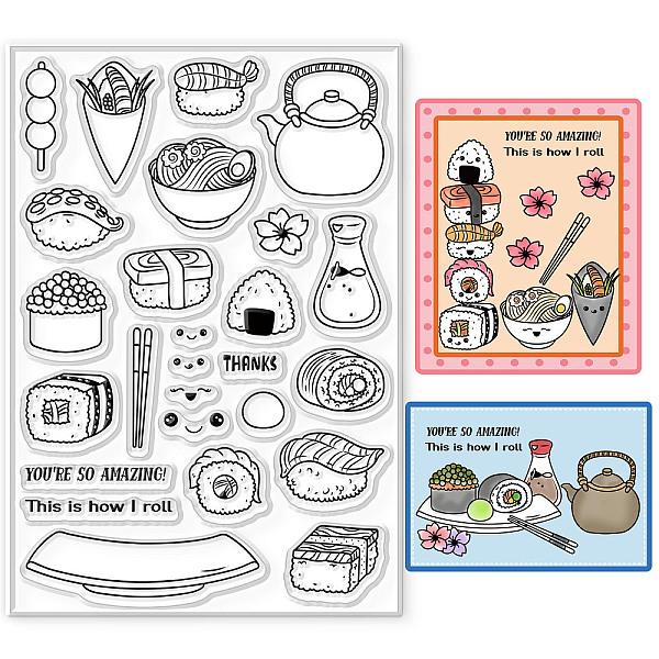 PandaHall PVC Plastic Stamps, for DIY Scrapbooking, Photo Album Decorative, Cards Making, Stamp Sheets, Sushi Pattern, 160x110x3mm Plastic...
PandaHall PVC Plastic Stamps, for DIY Scrapbooking, Photo Album Decorative, Cards Making, Stamp Sheets, Sushi Pattern, 160x110x3mm Plastic...