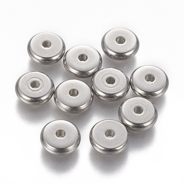 PandaHall 304 Stainless Steel Spacer Beads, Rondelle, Stainless Steel Color, 8x2.5mm, Hole: 1.6mm 304 Stainless Steel Rondelle
PandaHall 304 Stainless Steel Spacer Beads, Rondelle, Stainless Steel Color, 8x2.5mm, Hole: 1.6mm 304 Stainless Steel Rondelle