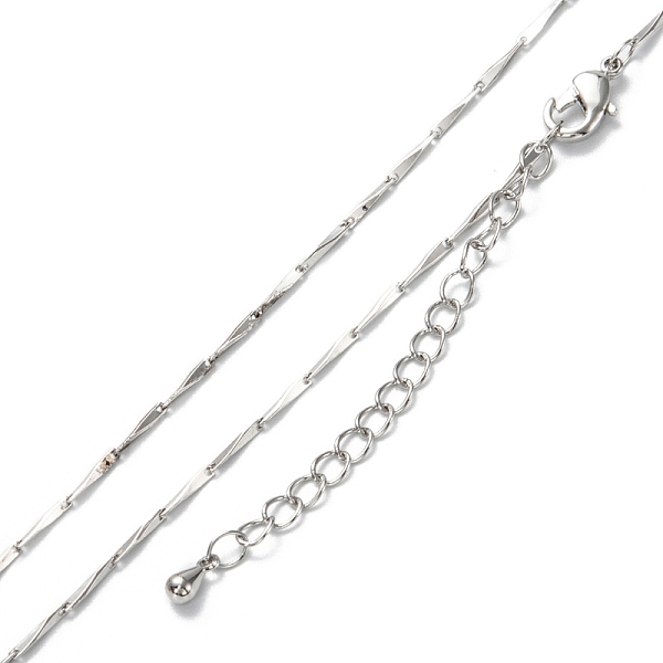 PandaHall Brass Bar Link Chain Necklaces, Long-Lasting Plated, Real Platinum Plated, 16.14 inch(41cm) Brass
PandaHall Brass Bar Link Chain Necklaces, Long-Lasting Plated, Real Platinum Plated, 16.14 inch(41cm) Brass