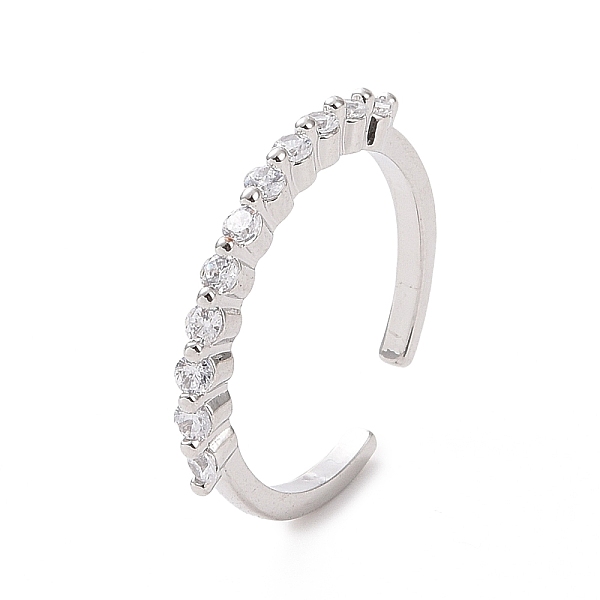 PandaHall Clear Cubic Zirconia Open Cuff Ring, Brass Jewelry for Women, Platinum, US Size 7(17.3mm) Brass+Cubic Zirconia Clear
PandaHall Clear Cubic Zirconia Open Cuff Ring, Brass Jewelry for Women, Platinum, US Size 7(17.3mm) Brass+Cubic Zirconia Clear