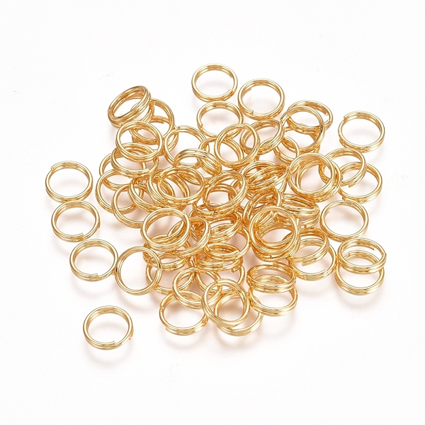 PandaHall 304 Stainless Steel Split Rings, Double Loops Jump Rings, Golden, 7x1.5mm, about 6mm inner diameter, Single Wire: 0.75mm 304...
PandaHall 304 Stainless Steel Split Rings, Double Loops Jump Rings, Golden, 7x1.5mm, about 6mm inner diameter, Single Wire: 0.75mm 304...