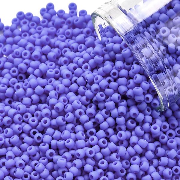 PandaHall TOHO Round Seed Beads, Japanese Seed Beads, (48LF) Matte Opaque Periwinkle, 11/0, 2.2mm, Hole: 0.8mm, about 5555pcs/50g Glass Blue
PandaHall TOHO Round Seed Beads, Japanese Seed Beads, (48LF) Matte Opaque Periwinkle, 11/0, 2.2mm, Hole: 0.8mm, about 5555pcs/50g Glass Blue