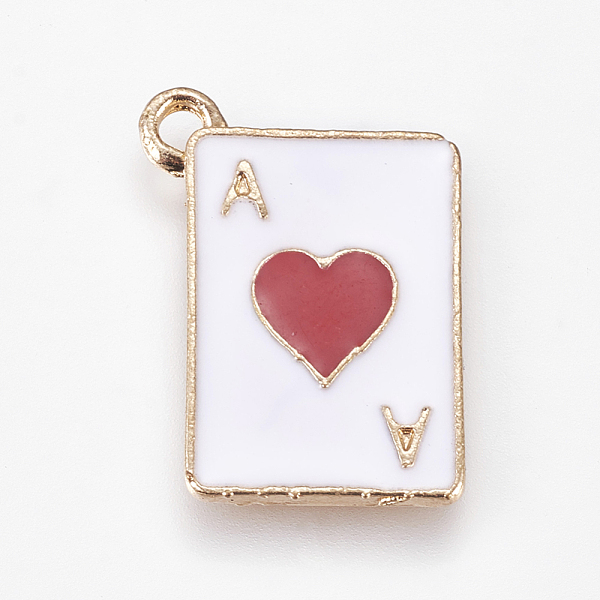 PandaHall Alloy Enamel Pendants, Playing Card with Hearts, Golden, Red, 19x14x1.2mm, Hole: 1.7mm Alloy+Enamel Rectangle Red
PandaHall Alloy Enamel Pendants, Playing Card with Hearts, Golden, Red, 19x14x1.2mm, Hole: 1.7mm Alloy+Enamel Rectangle Red