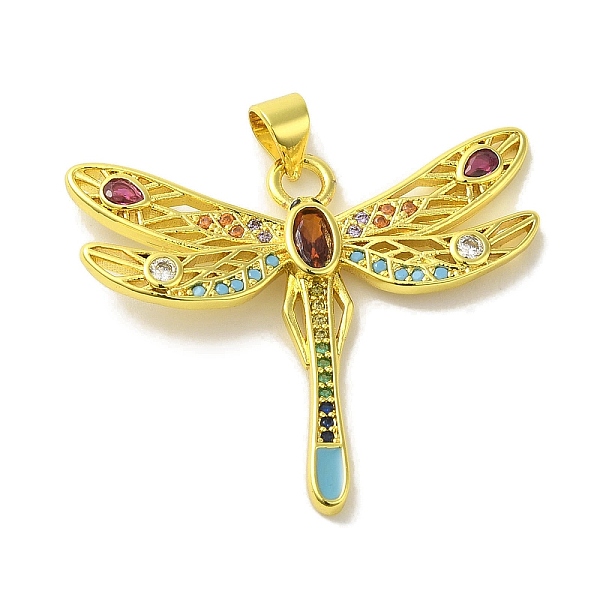 PandaHall Brass Micro Pave Colorful Cubic Zirconia Pendants, Dragonfly Charms, Real 18K Gold Plated, 28x33x3mm, Hole: 4.5x3.5mm Brass+Cubic...
PandaHall Brass Micro Pave Colorful Cubic Zirconia Pendants, Dragonfly Charms, Real 18K Gold Plated, 28x33x3mm, Hole: 4.5x3.5mm Brass+Cubic...