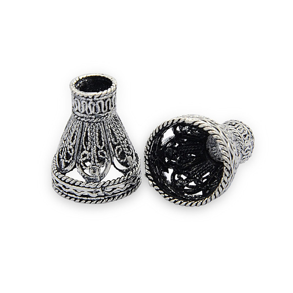 PandaHall Brass Bead Cones, Apetalous, Antique Silver, 18x15mm, Hole: 5mm and 12mm Alloy
PandaHall Brass Bead Cones, Apetalous, Antique Silver, 18x15mm, Hole: 5mm and 12mm Alloy