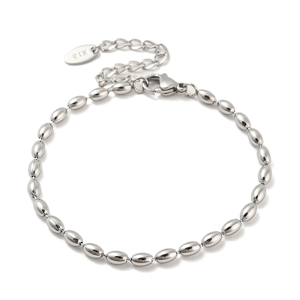 PandaHall 201 Stainless Steel Rugby Beaded Chain Bracelets, Stainless Steel Color, 6-1/4 inch(16cm), Wide: 3mm 201 Stainless Steel Rugby
PandaHall 201 Stainless Steel Rugby Beaded Chain Bracelets, Stainless Steel Color, 6-1/4 inch(16cm), Wide: 3mm 201 Stainless Steel Rugby