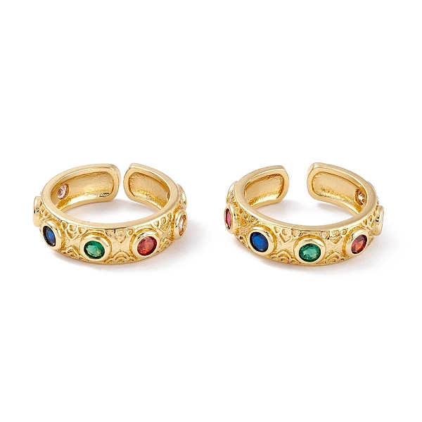 PandaHall Brass Micro Pave Cubic Zirconia Cuff Rings, Open Rings, Long-Lasting Plated, Colorful, Real 18K Gold Plated, 6.5mm, Inner Diameter...
PandaHall Brass Micro Pave Cubic Zirconia Cuff Rings, Open Rings, Long-Lasting Plated, Colorful, Real 18K Gold Plated, 6.5mm, Inner Diameter...