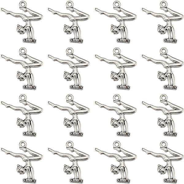 PandaHall SUNNYCLUE 80PCS Tibetan Style Alloy Pendants, Gymnast, Antique Silver, 22x22x2.5mm, Hole: 1.8mm Alloy Human
PandaHall SUNNYCLUE 80PCS Tibetan Style Alloy Pendants, Gymnast, Antique Silver, 22x22x2.5mm, Hole: 1.8mm Alloy Human