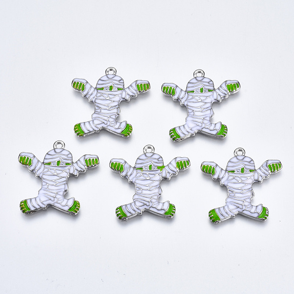 PandaHall Alloy Enamel Pendants, Cadmium Free & Lead Free, Platinum, for Halloween, Mummy, White, 28x28x3mm, Hole: 1.8mm Alloy+Enamel Human...
PandaHall Alloy Enamel Pendants, Cadmium Free & Lead Free, Platinum, for Halloween, Mummy, White, 28x28x3mm, Hole: 1.8mm Alloy+Enamel Human...