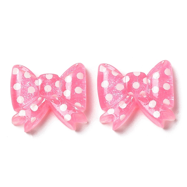 PandaHall Translucent Resin Cabochons, Polka Dot Bowknot, Flamingo, 16.5x18.5x5mm Resin Bowknot Pink
PandaHall Translucent Resin Cabochons, Polka Dot Bowknot, Flamingo, 16.5x18.5x5mm Resin Bowknot Pink
