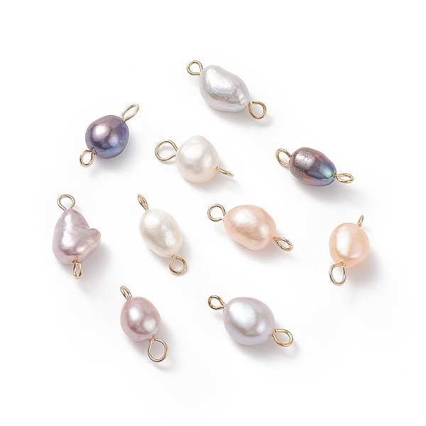 PandaHall Potato Natural Cultured Freshwater Pearl Connector Charms, with 304 Stainless Steel Double Loops, Mixed Dyed and Undyed, Mixed..., Multicolor
PandaHall Potato Natural Cultured Freshwater Pearl Connector Charms, with 304 Stainless Steel Double Loops, Mixed Dyed and Undyed, Mixed..., Multicolor
