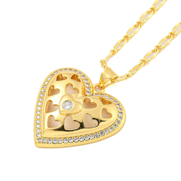 PandaHall Brass Micro Pave Clear Cubic Zirconia Pendant Necklaces, Heart, Real 18K Gold Plated, 16.46 inch(418mm), Heart: 25x25.5mm Cubic...
PandaHall Brass Micro Pave Clear Cubic Zirconia Pendant Necklaces, Heart, Real 18K Gold Plated, 16.46 inch(418mm), Heart: 25x25.5mm Cubic...