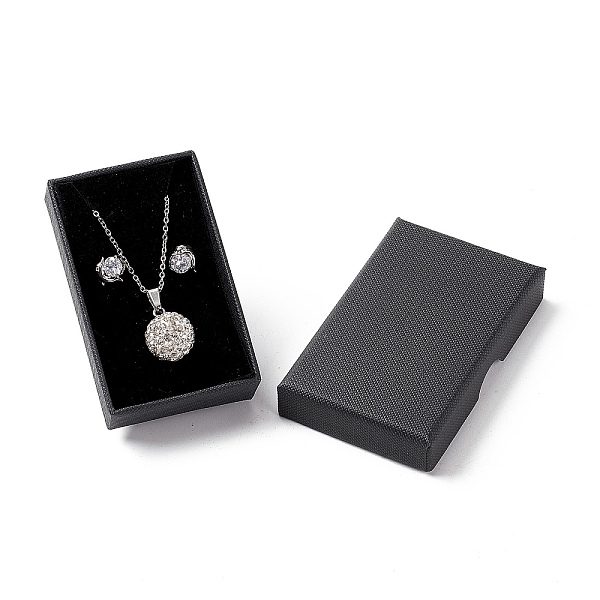 PandaHall Paper with Sponge Mat Necklace Boxes, Rectangle, Black, 8x5x1.7cm, Inner Diameter: 7.2x4.3x1cm Paper Rectangle Black
PandaHall Paper with Sponge Mat Necklace Boxes, Rectangle, Black, 8x5x1.7cm, Inner Diameter: 7.2x4.3x1cm Paper Rectangle Black