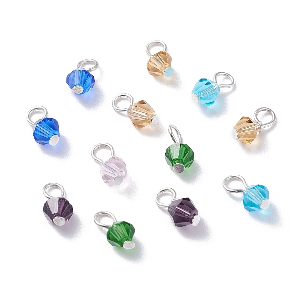 PandaHall Faceted Glass Charms, with Iron Flat Head Pins, Bicone, Mixed Color, 12x6mm, Hole: 2.8~3.3mm Iron+Glass Bicone Multicolor
PandaHall Faceted Glass Charms, with Iron Flat Head Pins, Bicone, Mixed Color, 12x6mm, Hole: 2.8~3.3mm Iron+Glass Bicone Multicolor