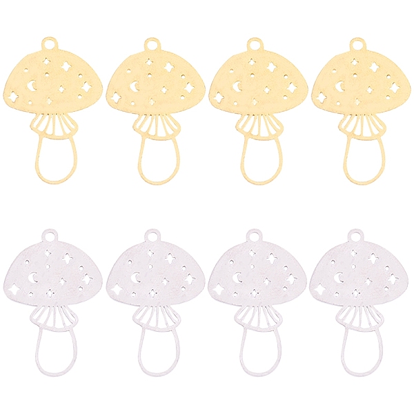 PandaHall 20Pcs 2 Colors 304 Stainless Steel Pendants, Mushroom with Star & Moon Charms, Golden & Stainless Steel Color, 24.5x16x1mm, Hole...
PandaHall 20Pcs 2 Colors 304 Stainless Steel Pendants, Mushroom with Star & Moon Charms, Golden & Stainless Steel Color, 24.5x16x1mm, Hole...
