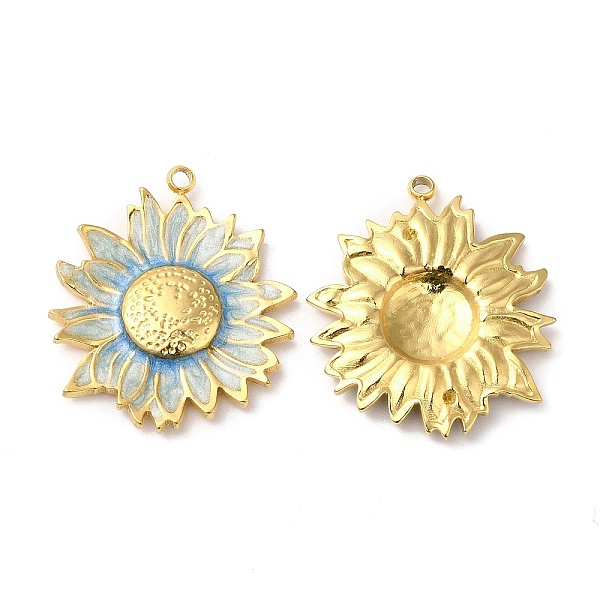 PandaHall Real 18K Gold Plated 304 Stainless Steel Pendants, with Enamel, Flower Charm, Light Sky Blue, 23.5x20.5x3mm, Hole: 1.4mm Stainless...
PandaHall Real 18K Gold Plated 304 Stainless Steel Pendants, with Enamel, Flower Charm, Light Sky Blue, 23.5x20.5x3mm, Hole: 1.4mm Stainless...