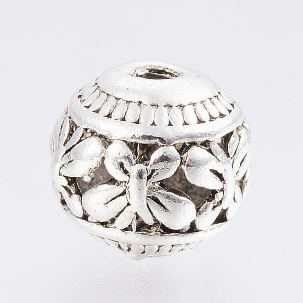 PandaHall Tibetan Style Alloy Beads, Round with Butterfly, Antique Silver, 8x7.5mm, Hole: 1.5mm Alloy Round
PandaHall Tibetan Style Alloy Beads, Round with Butterfly, Antique Silver, 8x7.5mm, Hole: 1.5mm Alloy Round