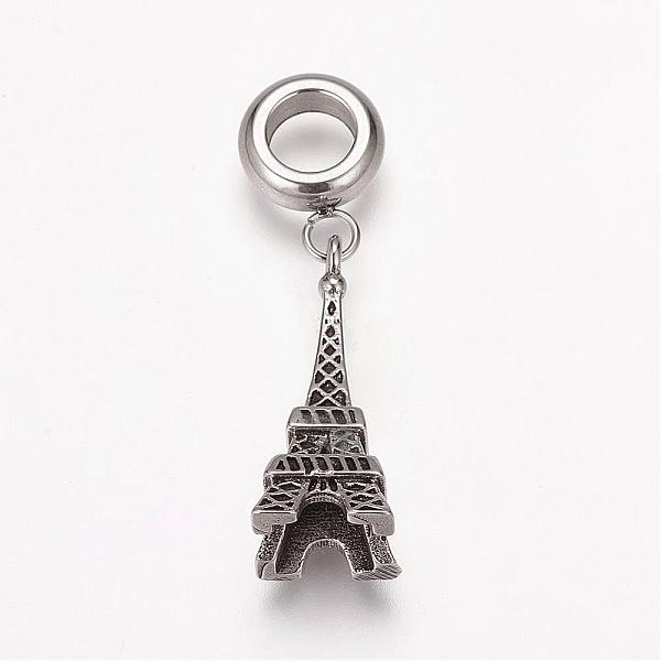 PandaHall 304 Stainless Steel European Dangle Charms, Large Hole Pendants, Eiffel Tower, Antique Silver, 31mm, Hole: 5mm, Pendant: 21x7x7mm...
PandaHall 304 Stainless Steel European Dangle Charms, Large Hole Pendants, Eiffel Tower, Antique Silver, 31mm, Hole: 5mm, Pendant: 21x7x7mm...