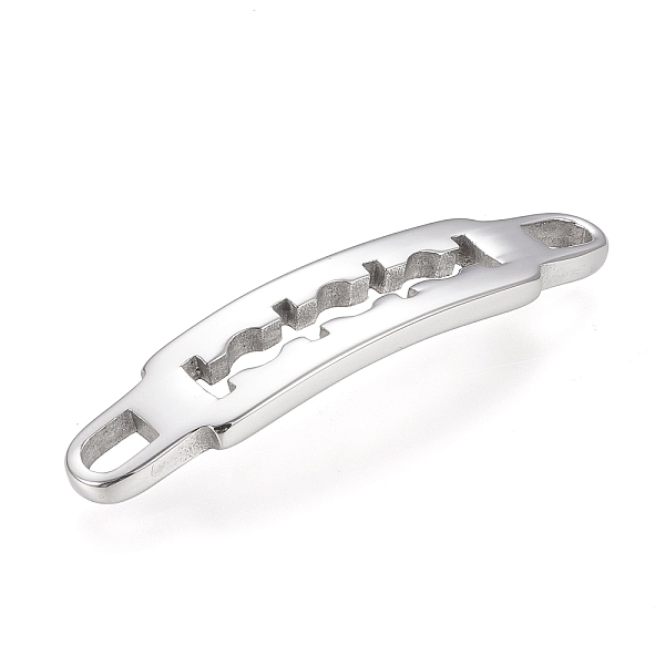 PandaHall 304 Stainless Steel Links Connectors, For Leather Cord Bracelets Jewelry Making, Blade Shape, Stainless Steel Color, 51.5x11x3mm...
PandaHall 304 Stainless Steel Links Connectors, For Leather Cord Bracelets Jewelry Making, Blade Shape, Stainless Steel Color, 51.5x11x3mm...