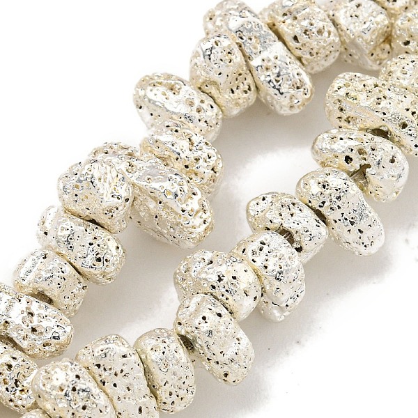 PandaHall Electroplated Natural Lava Rock Beads Strands, Chip, Silver Plated, 3~4x6~11x4~6mm, Hole: 1mm, about 107~111pcs/strand...
PandaHall Electroplated Natural Lava Rock Beads Strands, Chip, Silver Plated, 3~4x6~11x4~6mm, Hole: 1mm, about 107~111pcs/strand...