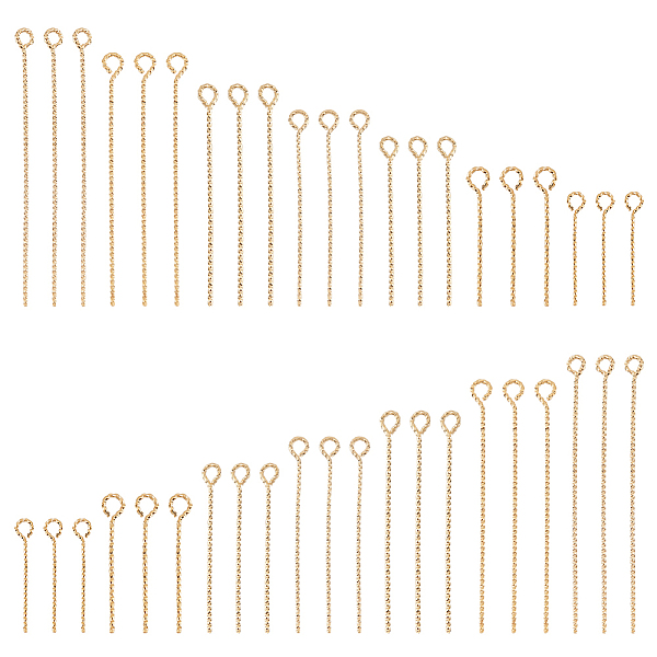 PandaHall 70Pcs 7 Styles Brass Twist Eye Pins, Jewelry Making Findings, Real 18K Gold Plated, 18~20 Gauge, 20~49x3~3.5x0.8~1mm, Hole...
PandaHall 70Pcs 7 Styles Brass Twist Eye Pins, Jewelry Making Findings, Real 18K Gold Plated, 18~20 Gauge, 20~49x3~3.5x0.8~1mm, Hole...