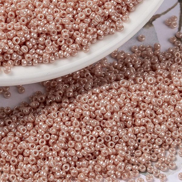 PandaHall MIYUKI Round Rocailles Beads, Japanese Seed Beads, 15/0, (RR429) Opaque Salmon, 1.5mm, Hole: 0.7mm, about 5555pcs/10g Glass Pink
PandaHall MIYUKI Round Rocailles Beads, Japanese Seed Beads, 15/0, (RR429) Opaque Salmon, 1.5mm, Hole: 0.7mm, about 5555pcs/10g Glass Pink