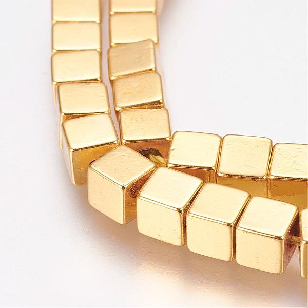 PandaHall Non-Magnetic Synthetic Hematite Bead Strands, Cube, Golden Plated, 4x4x4mm, Hole: 1mm, about 94pcs/strand, 15.7 inch(40cm)...
PandaHall Non-Magnetic Synthetic Hematite Bead Strands, Cube, Golden Plated, 4x4x4mm, Hole: 1mm, about 94pcs/strand, 15.7 inch(40cm)...