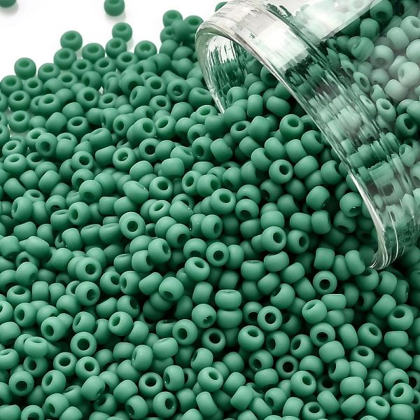 PandaHall TOHO Round Seed Beads, Japanese Seed Beads, (55DF) Green Turquoise Matte Opaque, 11/0, 2.2mm, Hole: 0.8mm, about 5555pcs/50g Glass..., Cyan
PandaHall TOHO Round Seed Beads, Japanese Seed Beads, (55DF) Green Turquoise Matte Opaque, 11/0, 2.2mm, Hole: 0.8mm, about 5555pcs/50g Glass..., Cyan