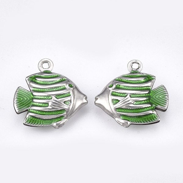 PandaHall 304 Stainless Steel Pendants, with Enamel, Fish, Stainless Steel Color, 13x12x4mm, Hole: 1mm Stainless Steel+Enamel Fish..., Multicolor
PandaHall 304 Stainless Steel Pendants, with Enamel, Fish, Stainless Steel Color, 13x12x4mm, Hole: 1mm Stainless Steel+Enamel Fish..., Multicolor