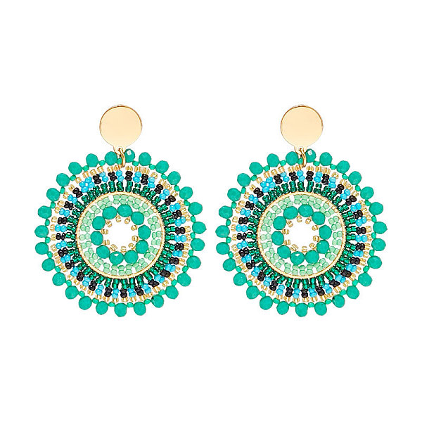 PandaHall Glass Seed Braided Flat Round Dangle Earrings for Women, with Stainless Steel Ear Studs, Bohemian Style, Medium Turquoise, 62x50mm...
PandaHall Glass Seed Braided Flat Round Dangle Earrings for Women, with Stainless Steel Ear Studs, Bohemian Style, Medium Turquoise, 62x50mm...