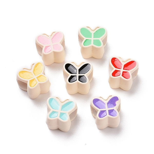 PandaHall Rubberized Style Acrylic European Beads, with Enamel, Large Hole Beads, Butterfly, Mixed Color, 10.2x10.4x8mm, Hole: 4.9mm Acrylic..., Multicolor
PandaHall Rubberized Style Acrylic European Beads, with Enamel, Large Hole Beads, Butterfly, Mixed Color, 10.2x10.4x8mm, Hole: 4.9mm Acrylic..., Multicolor