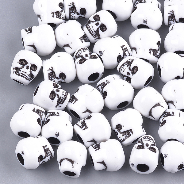 PandaHall Craft Style Acrylic Beads, Skull, White, 10x9x10mm, Hole: 3.5~4mm, about 800pcs/500g Acrylic Skull White
PandaHall Craft Style Acrylic Beads, Skull, White, 10x9x10mm, Hole: 3.5~4mm, about 800pcs/500g Acrylic Skull White