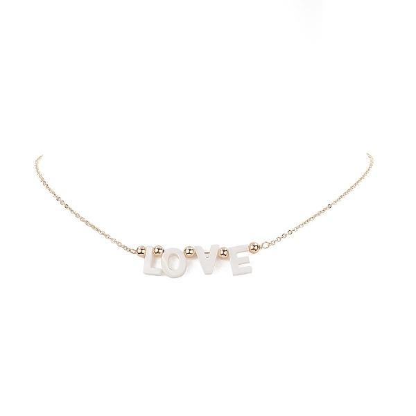 PandaHall Natural Shell Word Love Pendant Necklace with Golden Brass Cable Chains for Mother's Day, Word, Pendant: 49x10.5x4mm, 16.34 inch...
PandaHall Natural Shell Word Love Pendant Necklace with Golden Brass Cable Chains for Mother's Day, Word, Pendant: 49x10.5x4mm, 16.34 inch...