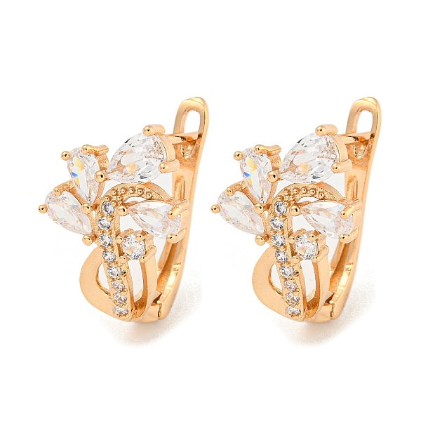 PandaHall Brass Micro Pave Clear Cubic Zirconia Hoop Earrings, Leaf, Light Gold, 20x13mm Brass Leaf Clear
PandaHall Brass Micro Pave Clear Cubic Zirconia Hoop Earrings, Leaf, Light Gold, 20x13mm Brass Leaf Clear