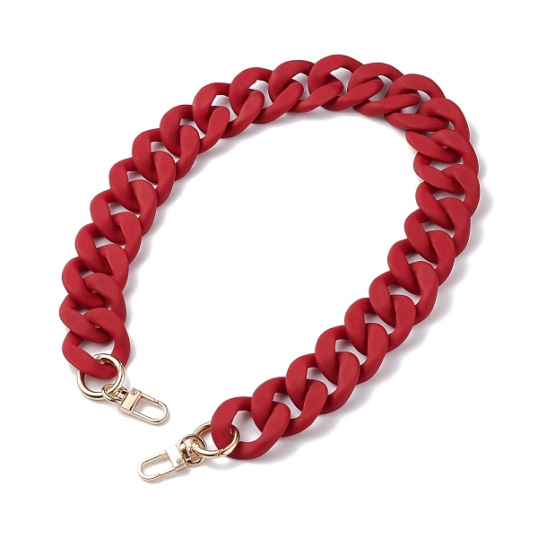 PandaHall Acrylic Oval Curb Chain Bag Handles, with Alloy Swivel Clasps, for Bag Straps Replacement Accessories, FireBrick, 61.5cm Acrylic..., Red
PandaHall Acrylic Oval Curb Chain Bag Handles, with Alloy Swivel Clasps, for Bag Straps Replacement Accessories, FireBrick, 61.5cm Acrylic..., Red