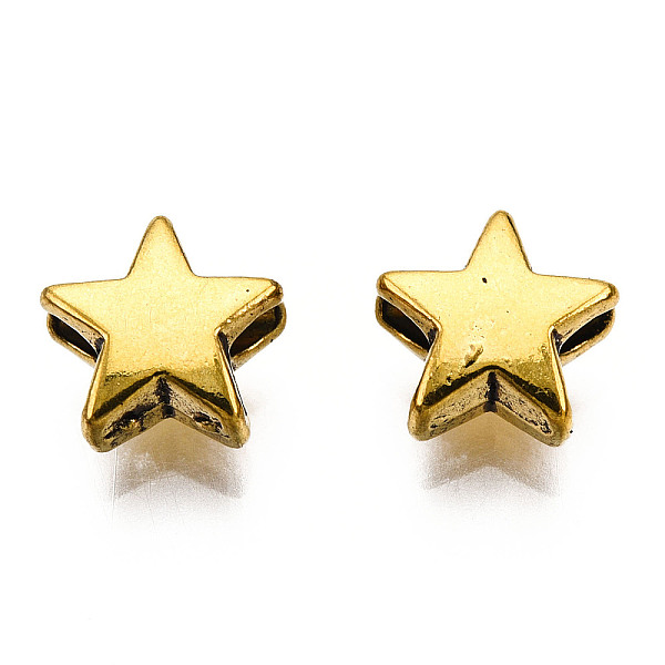 PandaHall Tibetan Style Alloy Beads, Star, Cadmium Free & Lead Free, Antique Golden, 8x8x3.5mm, Hole: 2mm, about 1890pcs/1000g Alloy Star
PandaHall Tibetan Style Alloy Beads, Star, Cadmium Free & Lead Free, Antique Golden, 8x8x3.5mm, Hole: 2mm, about 1890pcs/1000g Alloy Star