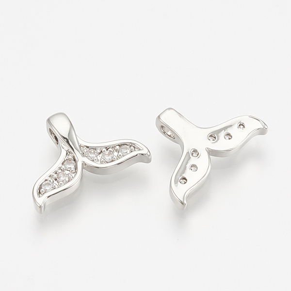 PandaHall Brass Micro Pave Cubic Zirconia Charms, Whale Tail Shape, Nickel Free, Real Platinum Plated, 8x11.5x1.5mm, Hole: 1mm Brass+Cubic..., Clear
PandaHall Brass Micro Pave Cubic Zirconia Charms, Whale Tail Shape, Nickel Free, Real Platinum Plated, 8x11.5x1.5mm, Hole: 1mm Brass+Cubic..., Clear