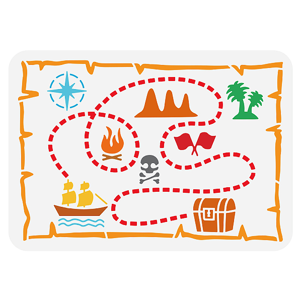 PandaHall BENECREAT Treasure Map Stencils, Reusable Treasure Spot Drawing Templates for Painting on Wood Large Stencils for Painting...
PandaHall BENECREAT Treasure Map Stencils, Reusable Treasure Spot Drawing Templates for Painting on Wood Large Stencils for Painting...