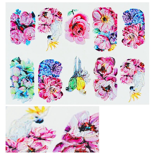 PandaHall 5D Nail Art Water Transfer Stickers Decals, Flower, Colorful, 8.2x6.4cm Paper Flower
PandaHall 5D Nail Art Water Transfer Stickers Decals, Flower, Colorful, 8.2x6.4cm Paper Flower