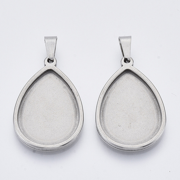 PandaHall 201 Stainless Steel Pendant Cabochon Settings, Plain Edge Bezel Cups, Teardrop, Stainless Steel Color, Tray: 25x18mm...
PandaHall 201 Stainless Steel Pendant Cabochon Settings, Plain Edge Bezel Cups, Teardrop, Stainless Steel Color, Tray: 25x18mm...