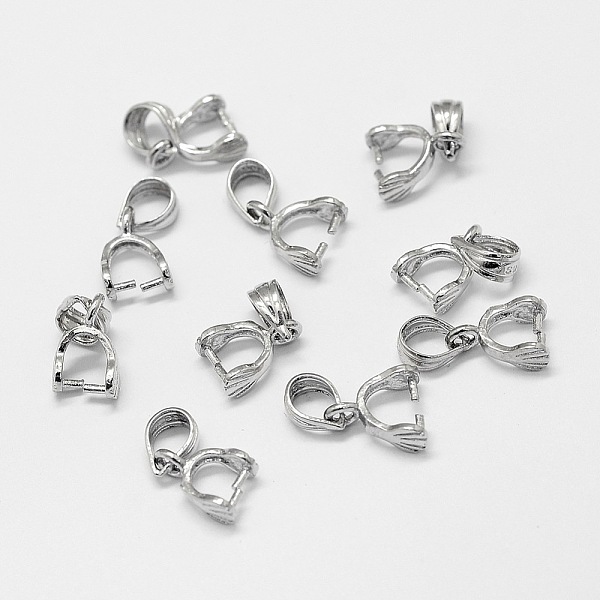 PandaHall Rhodium Plated Sterling Silver Pendant Bails, Ice Pick & Pinch Bails, Platinum, 13mm, Hole: 3.5x5mm, Pin: 0.8mm Sterling Silver
PandaHall Rhodium Plated Sterling Silver Pendant Bails, Ice Pick & Pinch Bails, Platinum, 13mm, Hole: 3.5x5mm, Pin: 0.8mm Sterling Silver