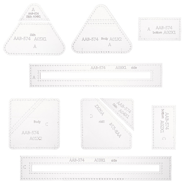 PandaHall DELORIGIN 2 Sets 2 Styles Acrylic Card Bag Templates, Card Holder Template, Leathercraft Tool, Clear, 27.5~80x23.5~210x2mm, 1...
PandaHall DELORIGIN 2 Sets 2 Styles Acrylic Card Bag Templates, Card Holder Template, Leathercraft Tool, Clear, 27.5~80x23.5~210x2mm, 1...