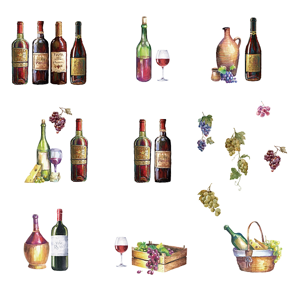 PandaHall SUPERDANT 9PCS Wine Bottle Wall Decals Watercolor Red Wine Bottle Kitchen Decoration Theme Wall Sticker Grapes Artwork Stick Fruit...
PandaHall SUPERDANT 9PCS Wine Bottle Wall Decals Watercolor Red Wine Bottle Kitchen Decoration Theme Wall Sticker Grapes Artwork Stick Fruit...