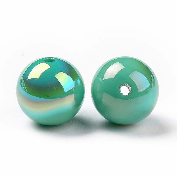 PandaHall ABS Plastic Beads, AB Color Plated, Round, Medium Aquamarine, 16x15mm, Hole: 2mm ABS Plastic Round
PandaHall ABS Plastic Beads, AB Color Plated, Round, Medium Aquamarine, 16x15mm, Hole: 2mm ABS Plastic Round