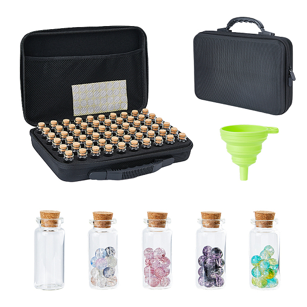 PandaHall 60Pcs Glass Bead Containers Set, Wishing Bottle, with Cork Stopper and Funnel, Paper Stickers, Black, Bottle: 2.2x5.7cm Glass...
PandaHall 60Pcs Glass Bead Containers Set, Wishing Bottle, with Cork Stopper and Funnel, Paper Stickers, Black, Bottle: 2.2x5.7cm Glass...