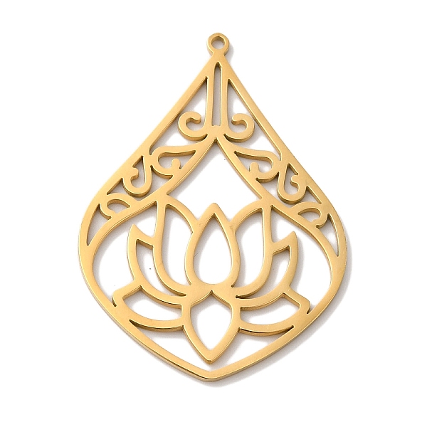 PandaHall 304 Stainless Steel Pendants, Laser Cut, Teardrop with Lotus Charm, Real 18K Gold Plated, 25x35x1mm, Hole: 1mm 304 Stainless Steel...
PandaHall 304 Stainless Steel Pendants, Laser Cut, Teardrop with Lotus Charm, Real 18K Gold Plated, 25x35x1mm, Hole: 1mm 304 Stainless Steel...