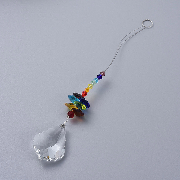 PandaHall Chandelier Suncatchers Prisms, Chakra Crystal Maple Leaf Hanging Pendant Ornament, for Home, Office, Garden Decoration, Colorful...
PandaHall Chandelier Suncatchers Prisms, Chakra Crystal Maple Leaf Hanging Pendant Ornament, for Home, Office, Garden Decoration, Colorful...