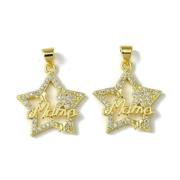 PandaHall Mother's Day Real 18K Gold Plated Brass Micro Pave Clear Cubic Zirconia Pendants, Word Mom, Star, 23x21x2.5mm, Hole: 5x3.5mm...
PandaHall Mother's Day Real 18K Gold Plated Brass Micro Pave Clear Cubic Zirconia Pendants, Word Mom, Star, 23x21x2.5mm, Hole: 5x3.5mm...
